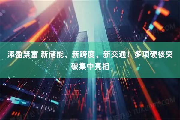 添盈聚富 新储能、新跨度、新交通！多项硬核突破集中亮相